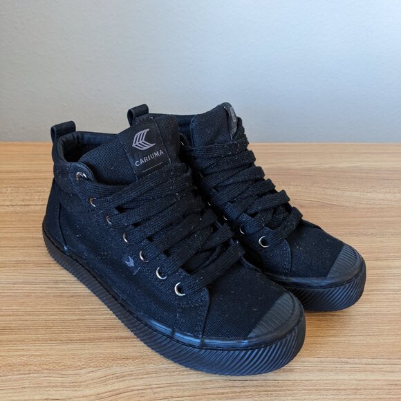 Cariuma Black Canvas OCA High Top - Women's 5.5 - Picture 2 of 9